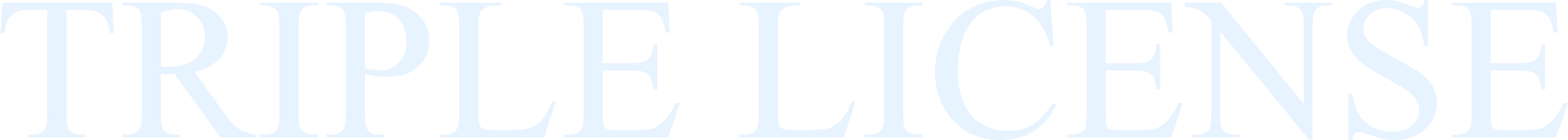 TRIPLE LICENSE
